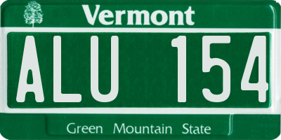 VT license plate ALU154