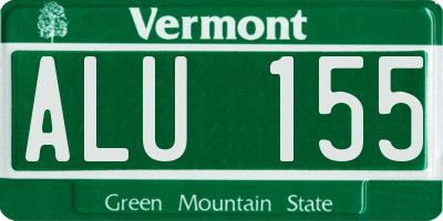 VT license plate ALU155