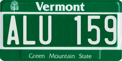VT license plate ALU159