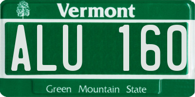 VT license plate ALU160