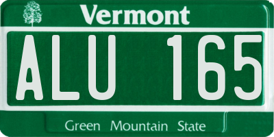 VT license plate ALU165