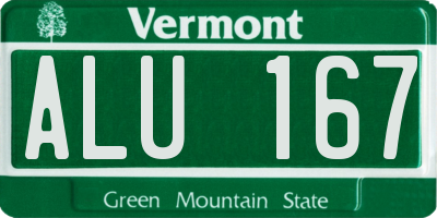 VT license plate ALU167