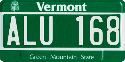 VT license plate ALU168