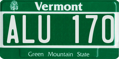 VT license plate ALU170
