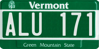 VT license plate ALU171
