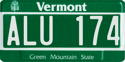VT license plate ALU174
