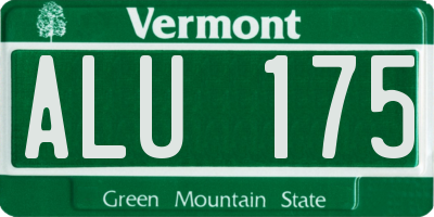 VT license plate ALU175