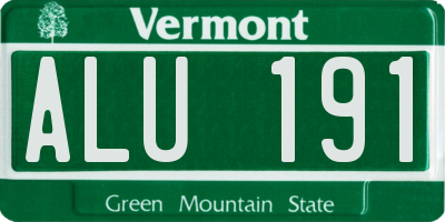VT license plate ALU191