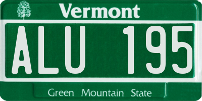 VT license plate ALU195