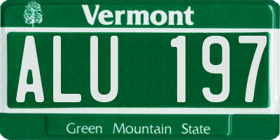 VT license plate ALU197