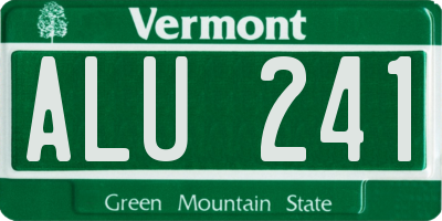 VT license plate ALU241