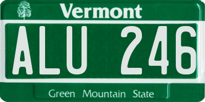 VT license plate ALU246
