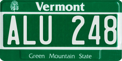 VT license plate ALU248