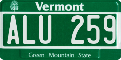 VT license plate ALU259