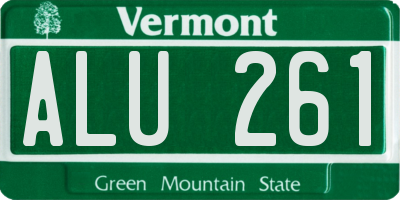 VT license plate ALU261