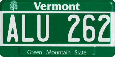 VT license plate ALU262