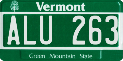 VT license plate ALU263