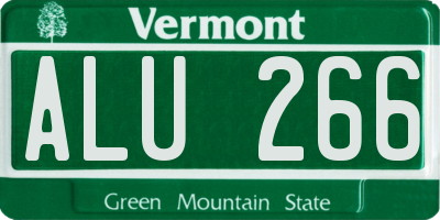 VT license plate ALU266