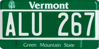 VT license plate ALU267