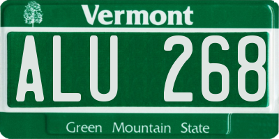 VT license plate ALU268