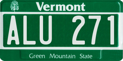 VT license plate ALU271