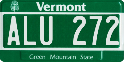 VT license plate ALU272