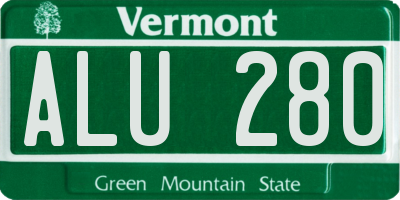 VT license plate ALU280