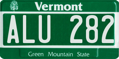 VT license plate ALU282