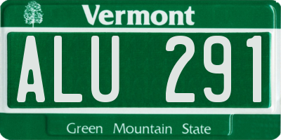 VT license plate ALU291