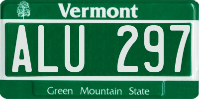 VT license plate ALU297