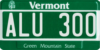 VT license plate ALU300
