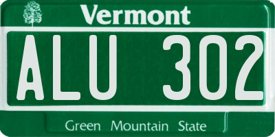 VT license plate ALU302
