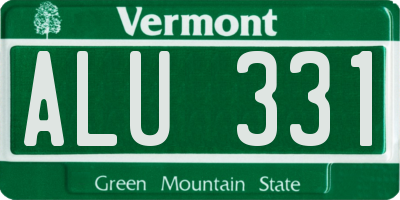 VT license plate ALU331