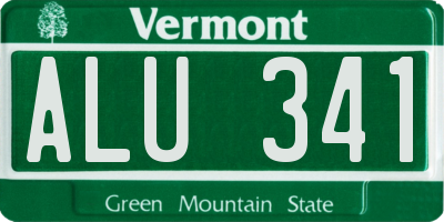 VT license plate ALU341