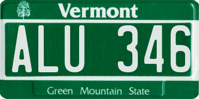 VT license plate ALU346