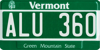 VT license plate ALU360