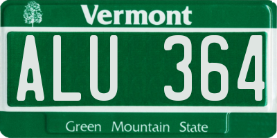 VT license plate ALU364