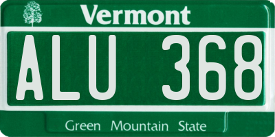 VT license plate ALU368
