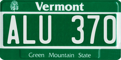 VT license plate ALU370