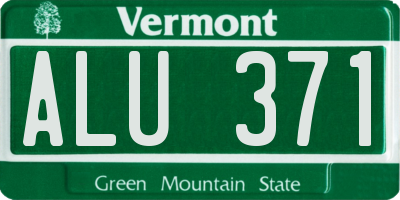 VT license plate ALU371