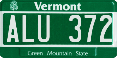 VT license plate ALU372