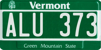 VT license plate ALU373