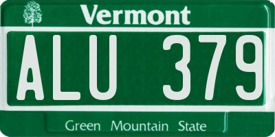VT license plate ALU379