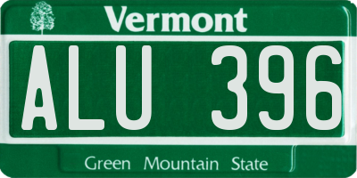 VT license plate ALU396