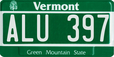 VT license plate ALU397