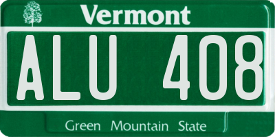 VT license plate ALU408