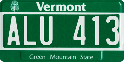 VT license plate ALU413