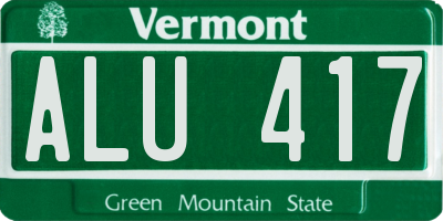 VT license plate ALU417