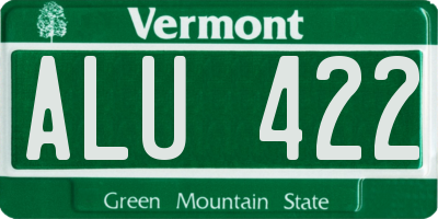 VT license plate ALU422