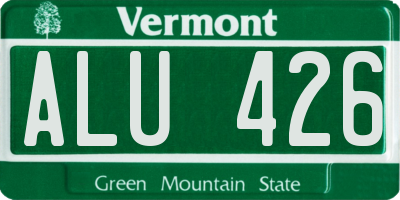 VT license plate ALU426